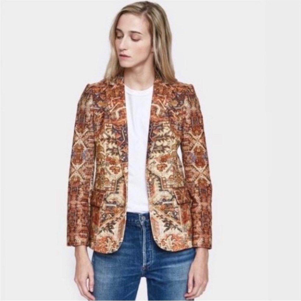 FRAME Denim Persian Tapestry Printed Blazer Jacket